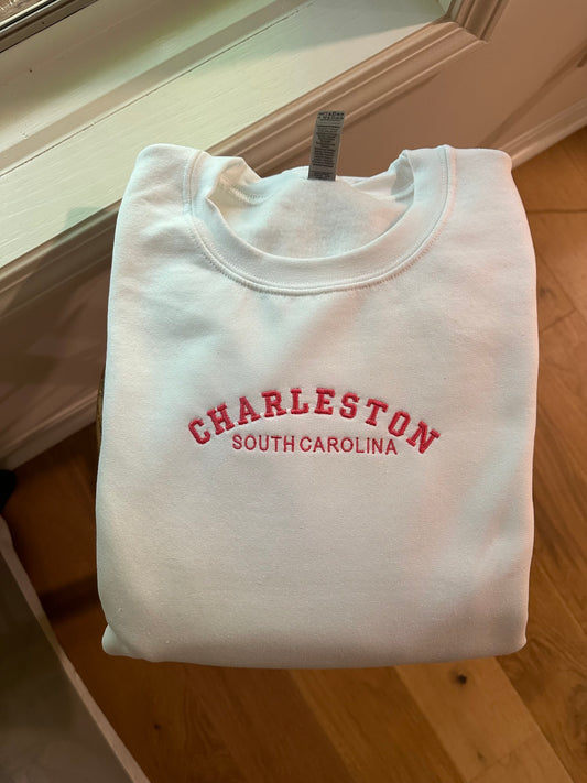 Charleston South Carolina Embroidered Sweatshirt