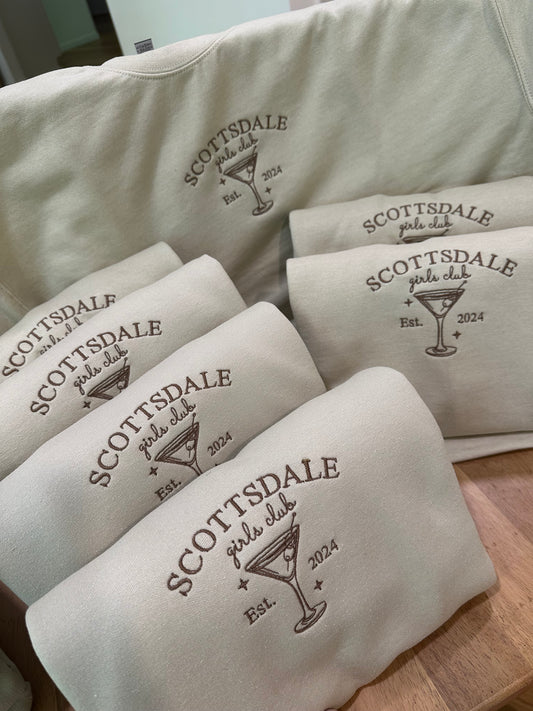 Scottsdale Girls Club Embroidered Sweatshirt - CUSTOMIZABLE