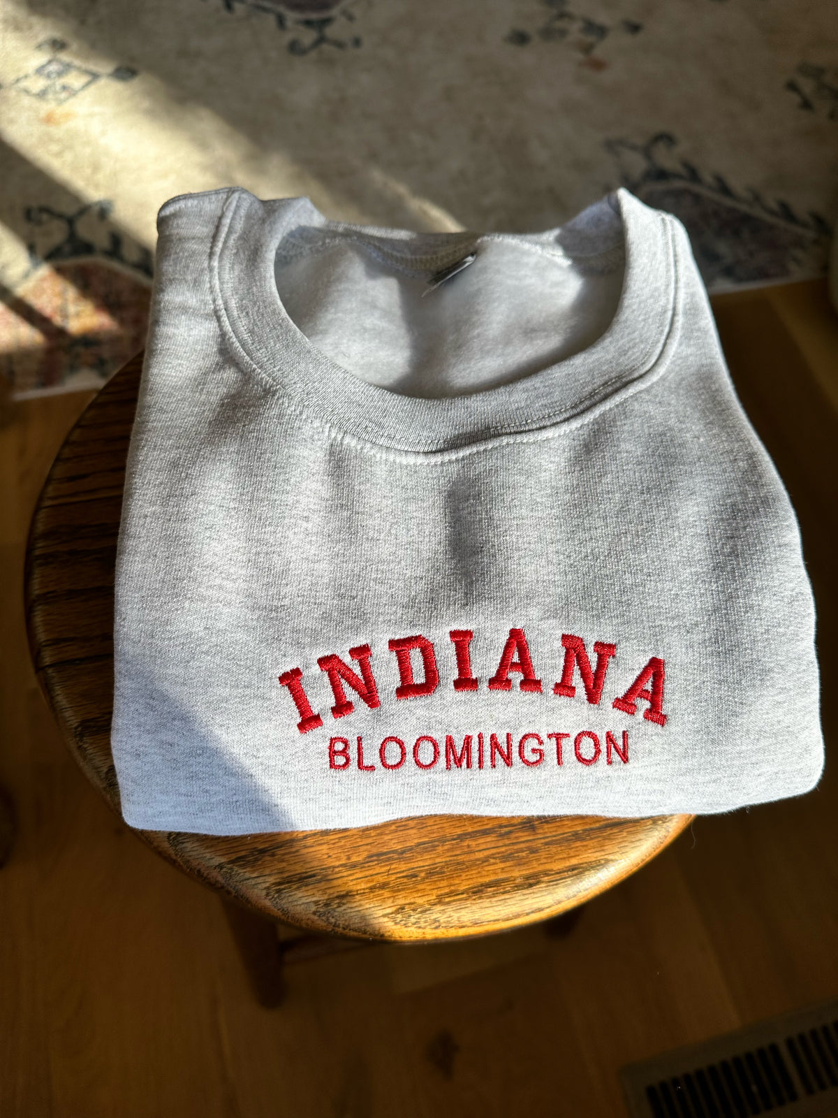 Bloomington Indiana Embroidered Sweatshirt
