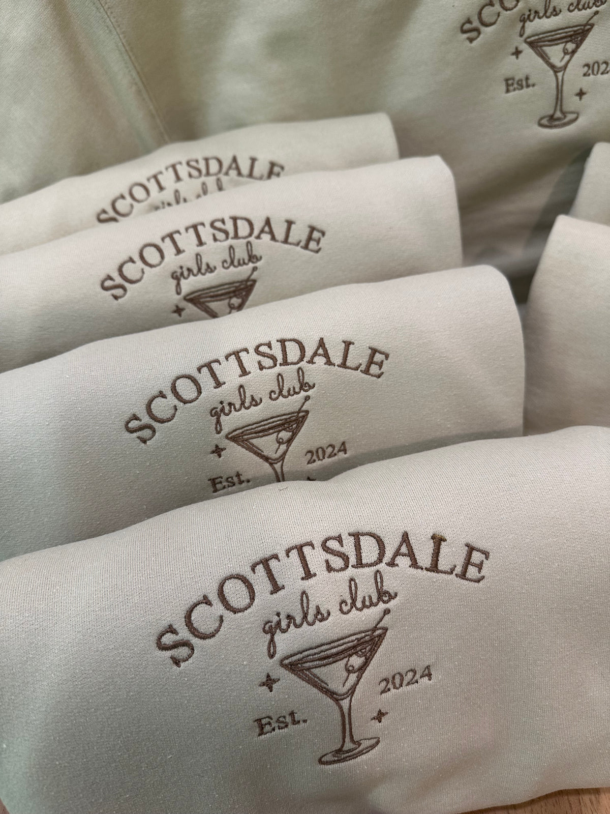 Scottsdale Girls Club Embroidered Sweatshirt - CUSTOMIZABLE