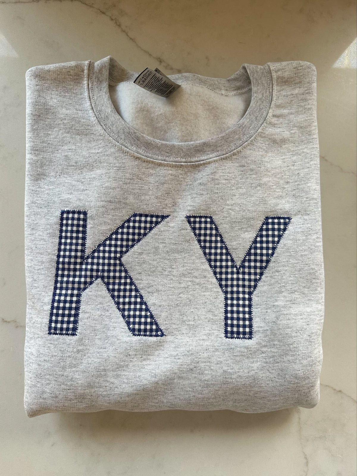 KY Applique Design Embroidered Sweatshirt - Kentucky Fan - Gift for UK Fan