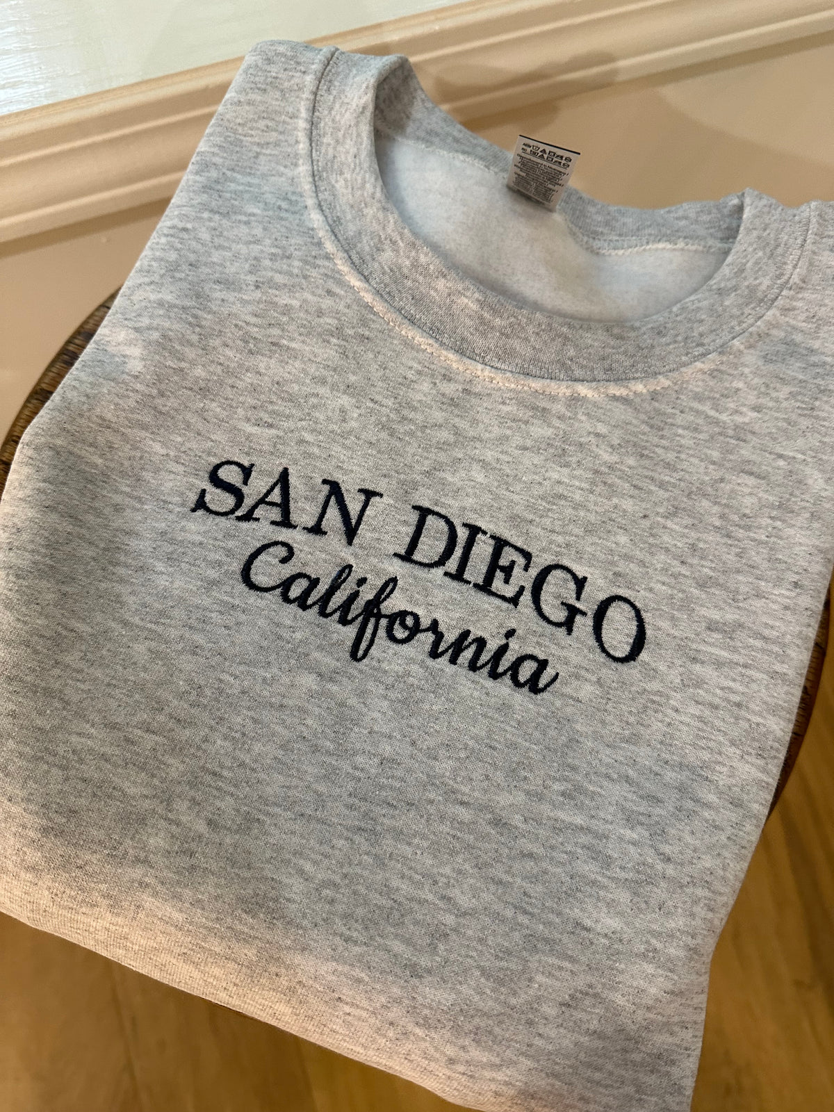 San Diego California Embroidered Sweatshirt