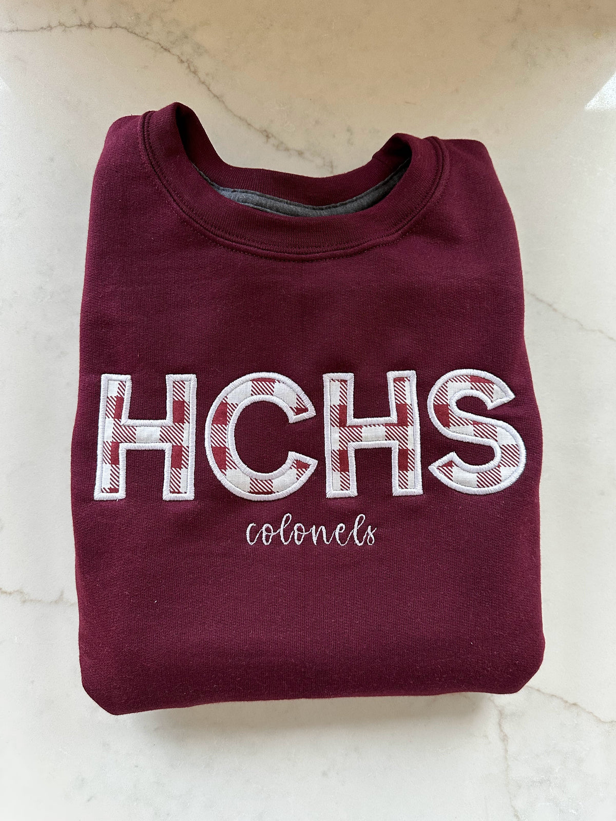 Henderson County High School Applique Embroidered Sweatshirt