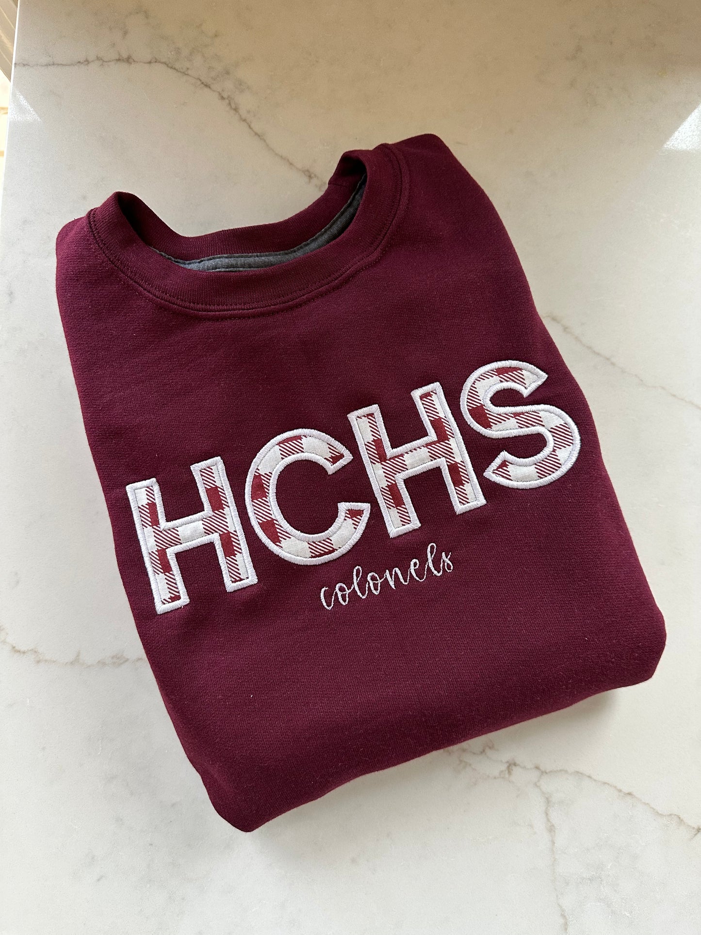 Henderson County High School Applique Embroidered Sweatshirt