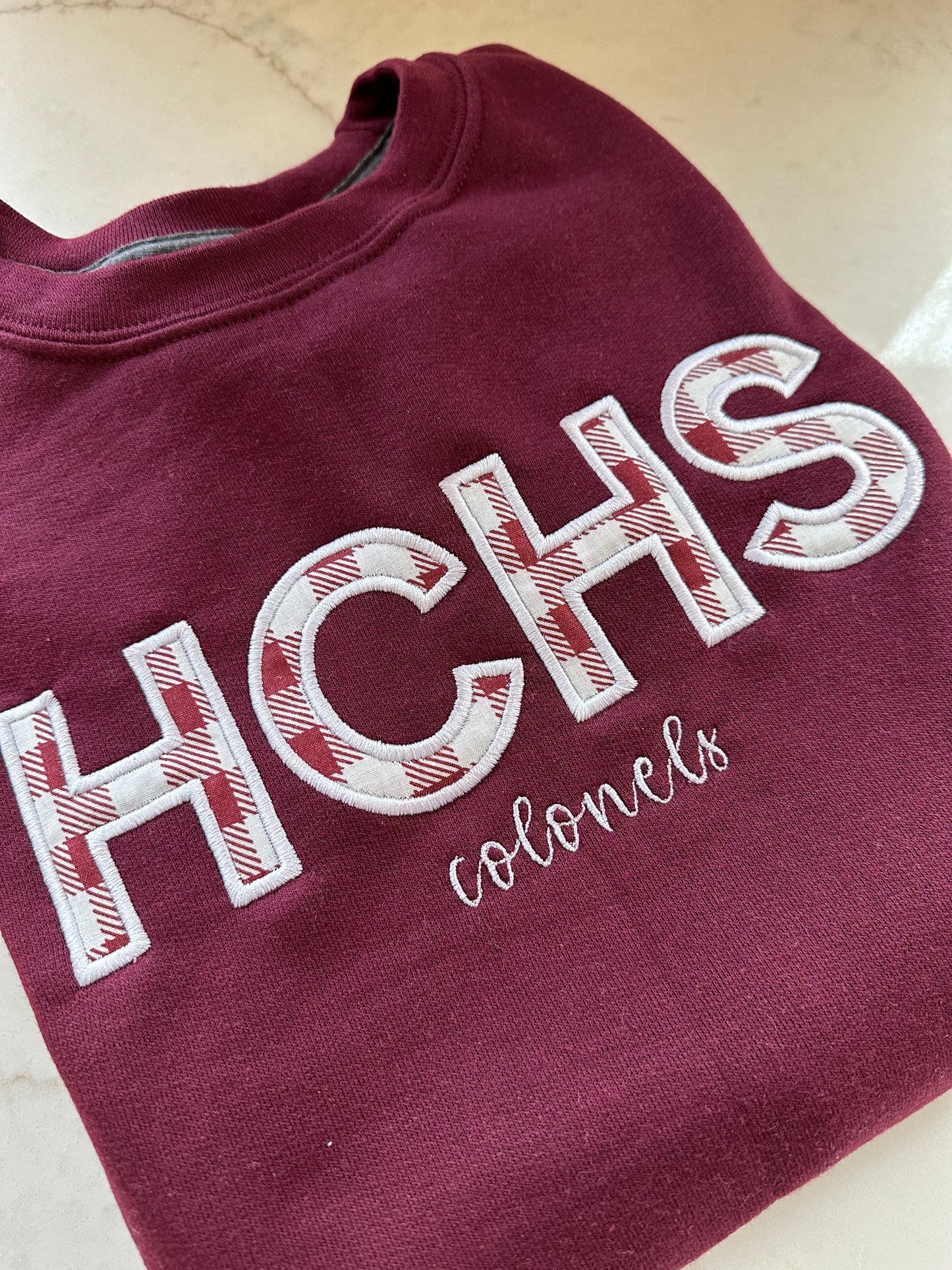 Henderson County High School Applique Embroidered Sweatshirt