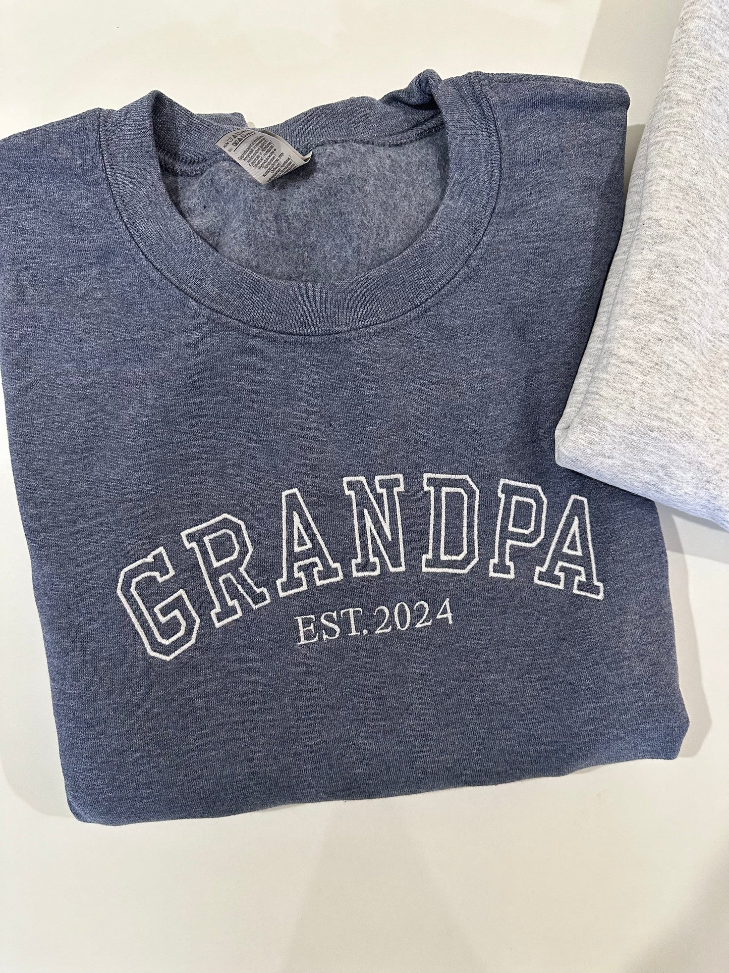 Fathers Day Gift, Custom Embroidered Sweatshirt, Dad Crewneck, Grandpa Crewneck, Gift for Dad