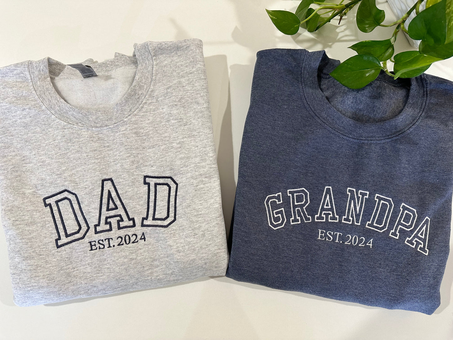 Fathers Day Gift, Custom Embroidered Sweatshirt, Dad Crewneck, Grandpa Crewneck, Gift for Dad