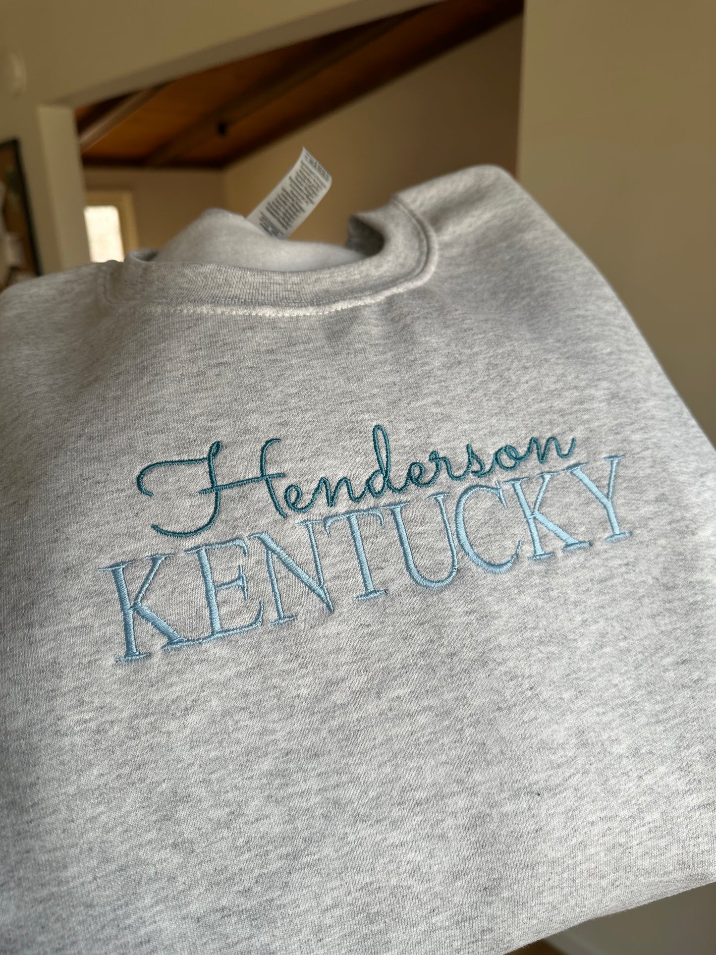 Henderson Kentucky Blue Thread Embroidered Sweatshirt
