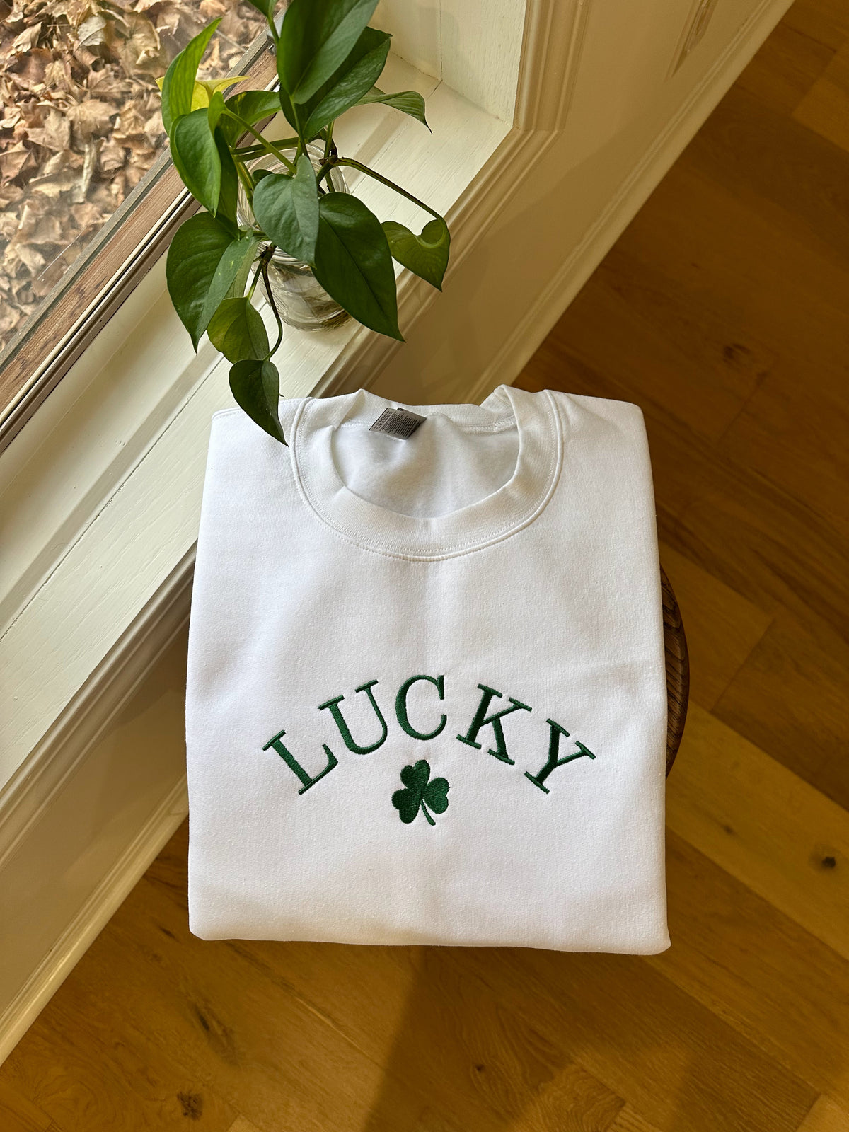 LUCKY St. Patrick's Day Embroidered Sweatshirt